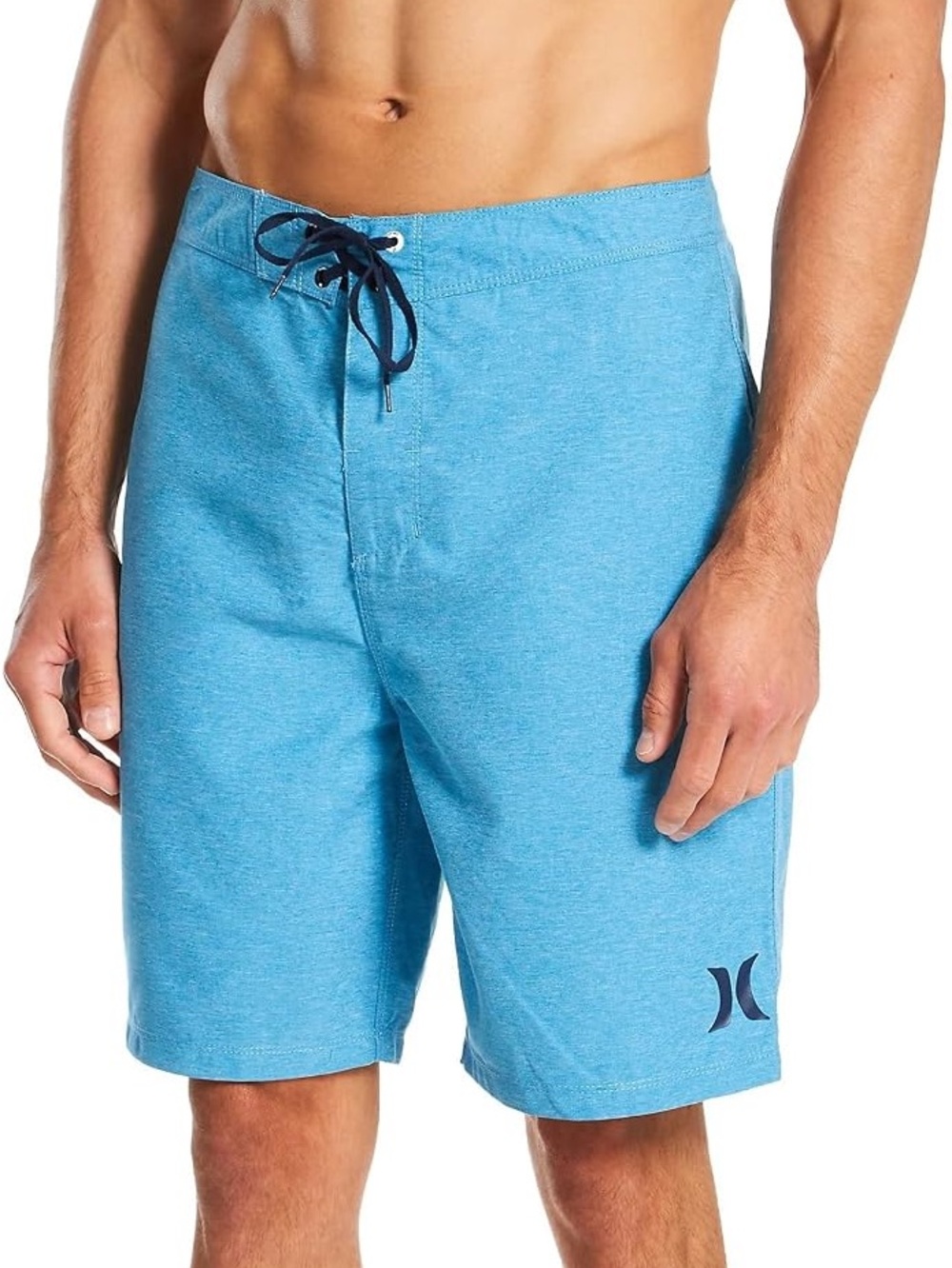 Hurley Light Blue Men’s Boardshorts with Navy Drawstring